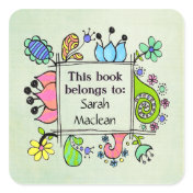 This Book Belongs To Book Name Plate Label Sticker