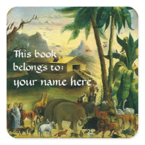 This Book Belongs To ... Fine Art Bookplates Square Sticker