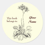 This Book Belongs To Floral Round Sticker