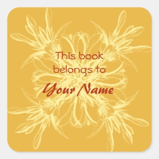 This Book Belongs To Flower Stickers