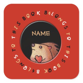 This Book Belongs To - Hedgehog Sticker! sticker