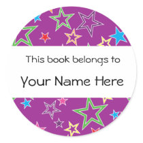 This Book Belongs To Personalized Sticker