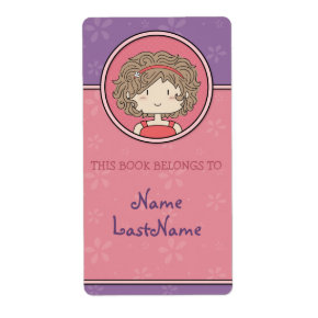 This book belongs to... (purple and pink) label