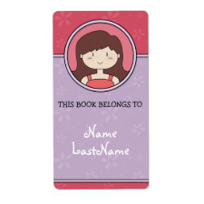 This book belongs to... (purple and pink) label