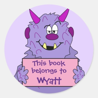 This Book Belongs To Stickers Cute Monster Custom