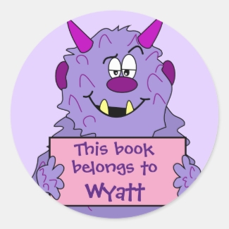 This Book Belongs To Stickers Cute Monster Custom