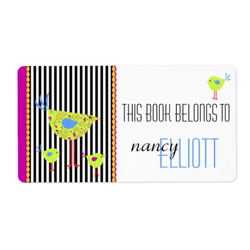 this-book-belongs-to-template-personalized-shipping-labels-zazzle