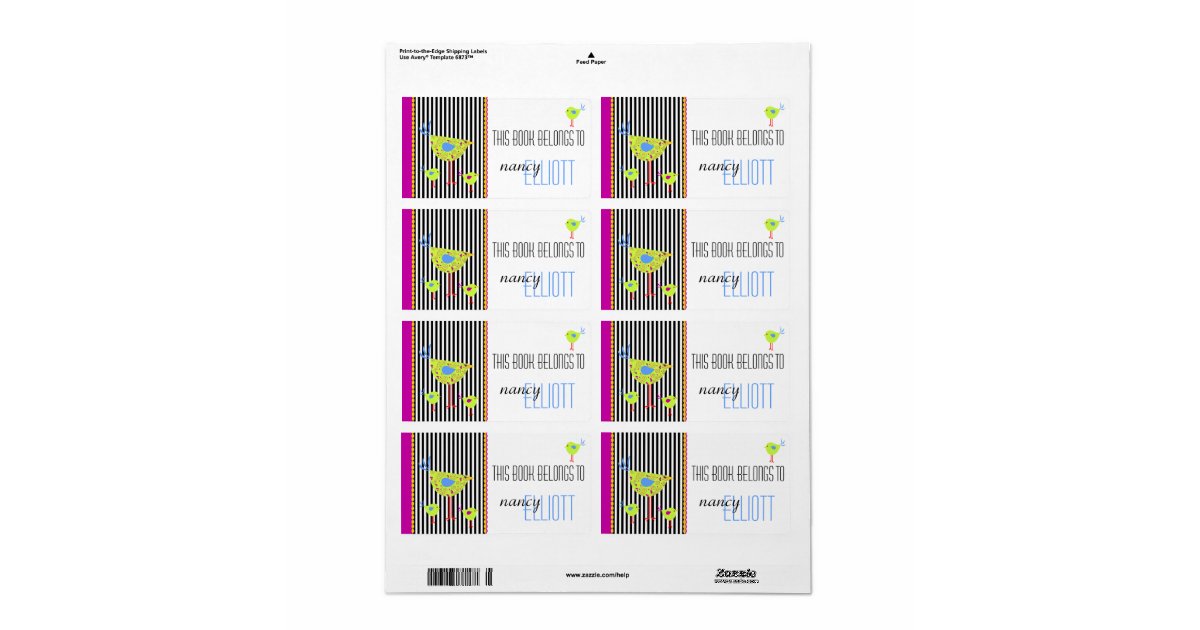 This Book Belongs To Template Label Zazzle This Book Belongs To Template Label Zazzle