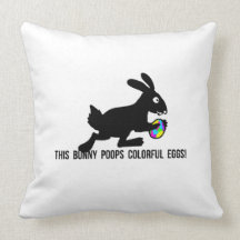 This Bunny Poops Colorful Eggs Pillows