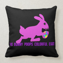 This Bunny Poops Colorful Eggs Pillows