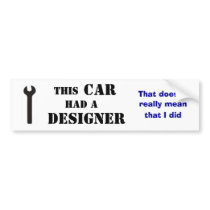 This car had a designer bumper stickers by jdrhine This car had a designer bumper stickers