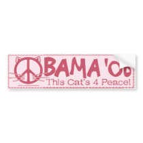 This Cat's 4 Obama Bumper Sticker  bumper stickers