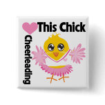 This Chick Loves Cheerleading Buttons