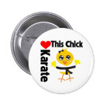 This Chick Loves Karate Pin