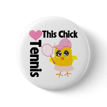 This Chick Loves Tennis Pins