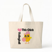 This Chick Loves Volleyball Canvas Bags