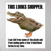 This Crocoduck Looks Shopped Print