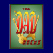 This Dad Rocks!  Postcard postcards