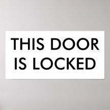 THIS DOOR IS LOCKED PRINT