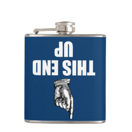 THIS END UP HIP FLASK