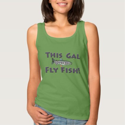 This Gal Loves to Fly Fish! Trout Fly Fishing Basic Tank Top