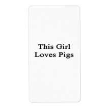 This Girl Loves Pigs Custom Shipping Labels