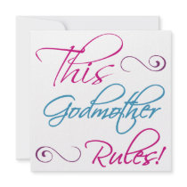 This Godmother Rules Invitations