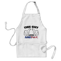 america, this guy, patriot, thumb, usa, slogan, flag, cool, funny, apron, humor, meme, united states, fun, internet memes, offensive, love, Apron with custom graphic design