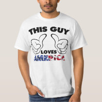 america, patriot, usa, american flag, this guy, thumb, cool, funny, united states, fun, humor, offensive, love, this guy tshirt, t-shirt, T-shirt/trøje med brugerdefineret grafisk design