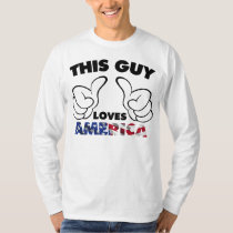 america, patriot, usa, american flag, this guy, thumb, cool, funny, united states, basic long sleeve, fun, humor, offensive, love, this guy tshirt, t-shirt, T-shirt/trøje med brugerdefineret grafisk design