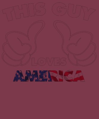 This guy loves america t-shirts