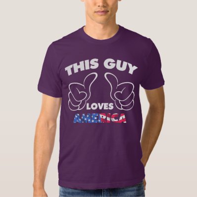 This guy loves america tshirts