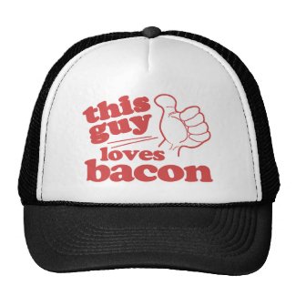 This Guy Loves Bacon Mesh Hats