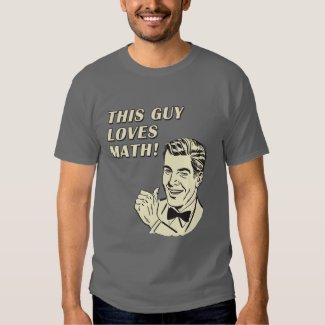 This Guy Loves Math - Retro Funny Clip Art T-shirt