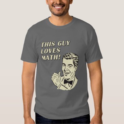 This Guy Loves Math - Retro Funny Clip Art T-shirts