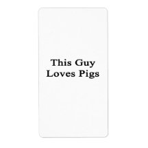 This Guy Loves Pigs Custom Shipping Label