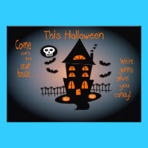 This Halloween Haunted House Party Invitation invitations