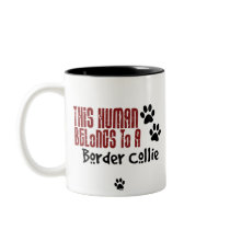 This Human Belongs to a Border Collie Mugs