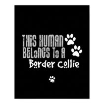 This Human Belongs to a Border Collie posters by doggonedesigns This Human Belongs to a Border Collie posters