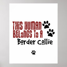 This Human Belongs to a Border Collie Print