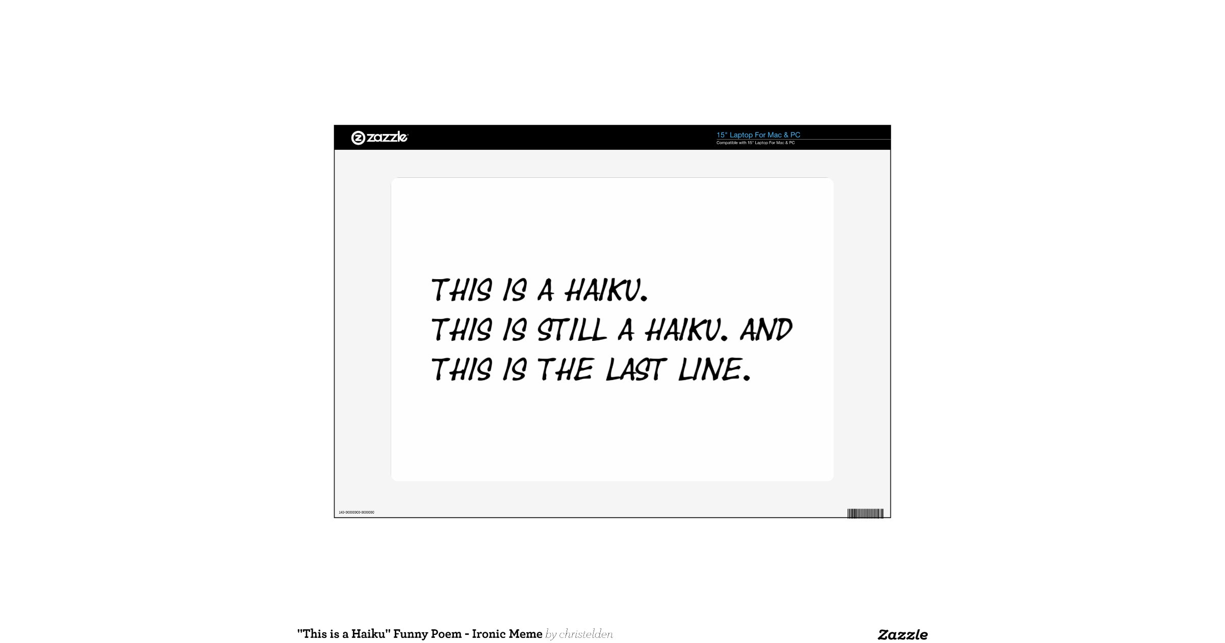 "This is a Haiku" Funny Poem Ironic Meme Decals For Laptops Zazzle