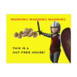 this is a nut free house postcards
