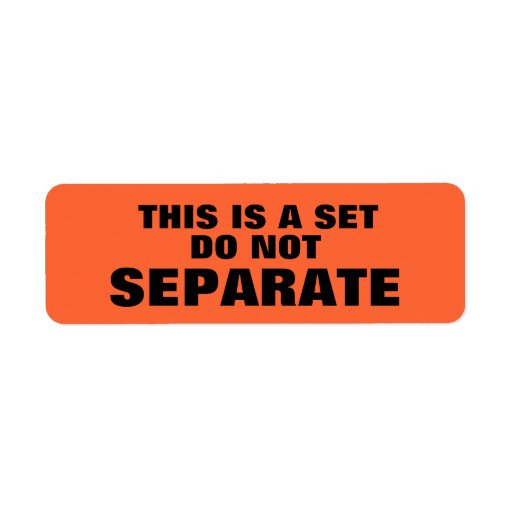 This Is A Set Do Not Separate Warning Stickers Label Zazzle