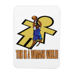 This Is A Womans World Vinyl Magnets
