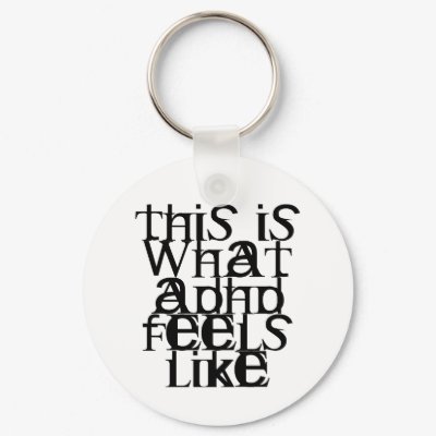 This is ADHD Keychain by LabelMeHappy