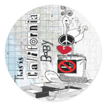 This is California, baby stickers by studio524 This is California, baby stickers