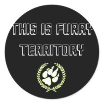 This Is Furry Territory Stickers