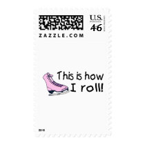 This Is How I Roll (Pink Ice Skate) postage by CelebrationZazzle This Is How I Roll (Pink Ice Skate) postage