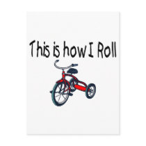 This Is How I Roll (Red Tricycle) postcards by CelebrationZazzle This Is How I Roll (Red Tricycle) postcards