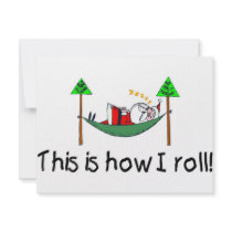 This Is How I Roll Sleeping Santa invitations by TeeZazzle This Is How I Roll Sleeping Santa invitations